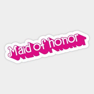 Maid of Honor Barbie logo Sticker